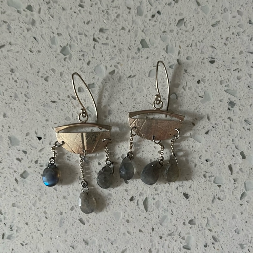 Sterling silver earrings with smoky topaz